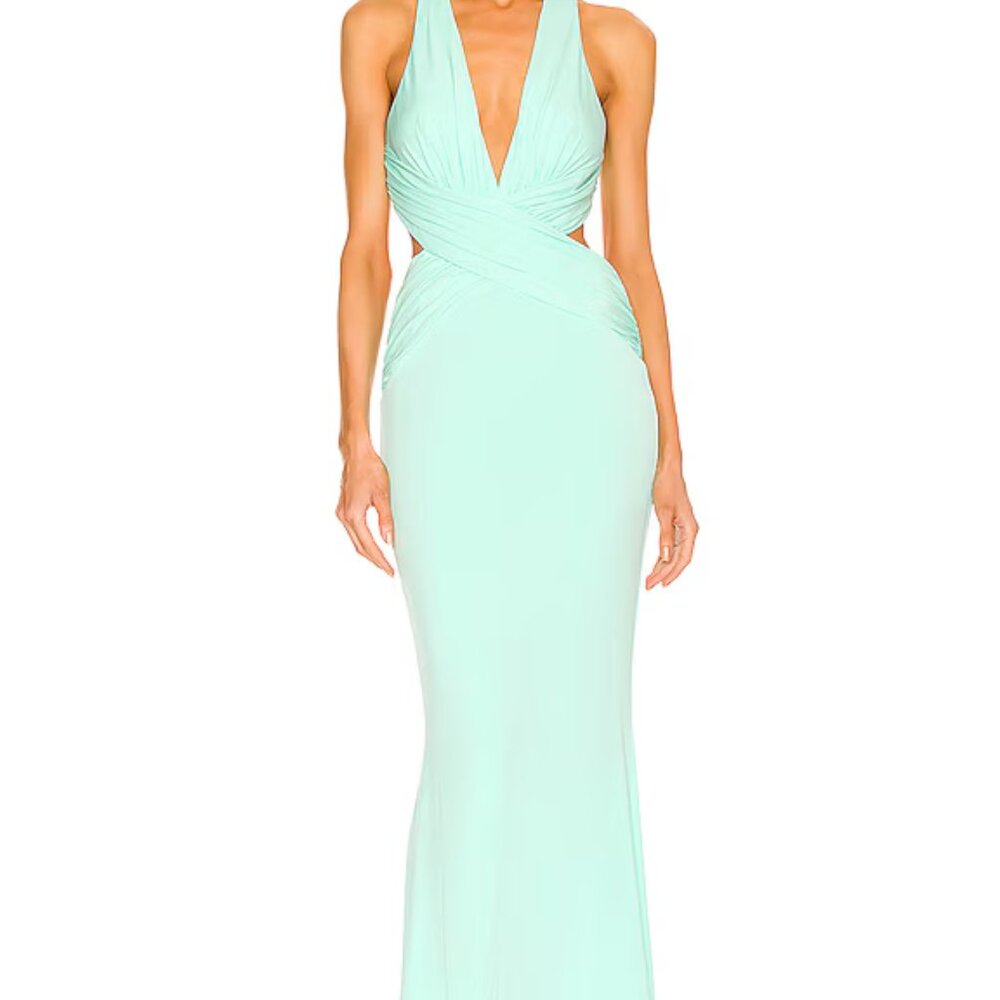 Secret Agent Gown- Teal prom dress- size large- NEW WITH TAGS